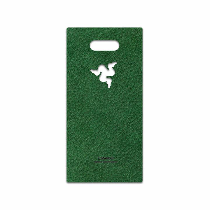 برچسب پوششی ماهوت مدل Green-Leather مناسب برای گوشی موبایل ریزر Phone 2 MAHOOT Green-Leather Cover Sticker for Razer Phone 2